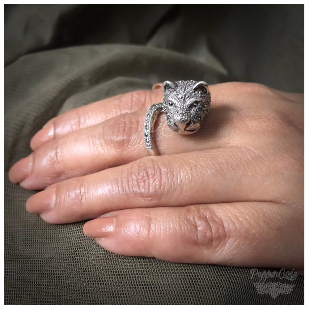 Marcasite Cheetah Ring