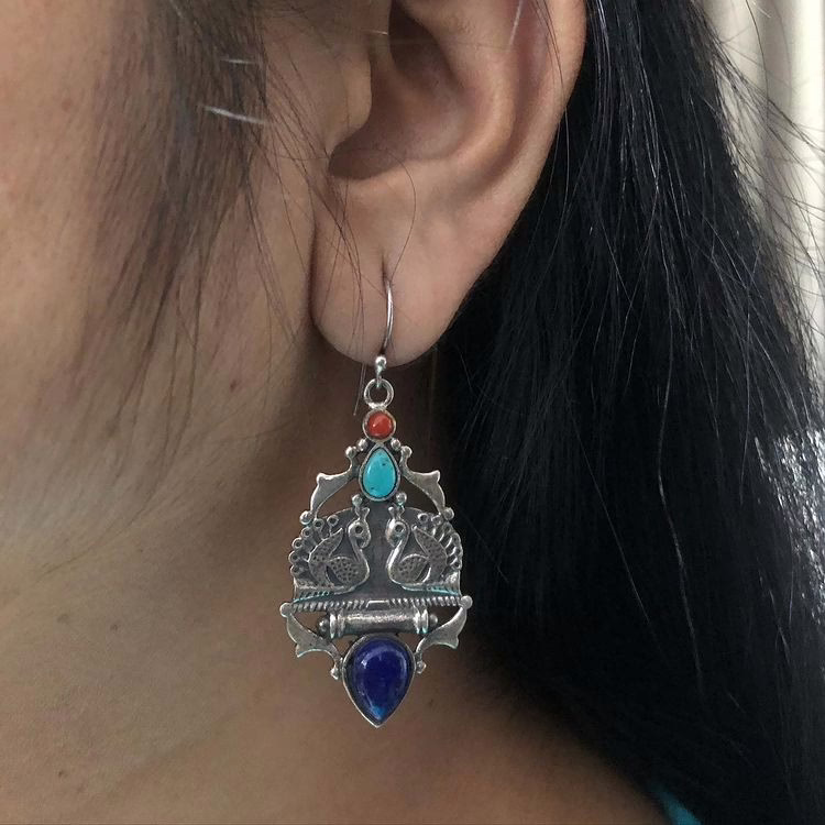 Peacock Earrings - Image 3