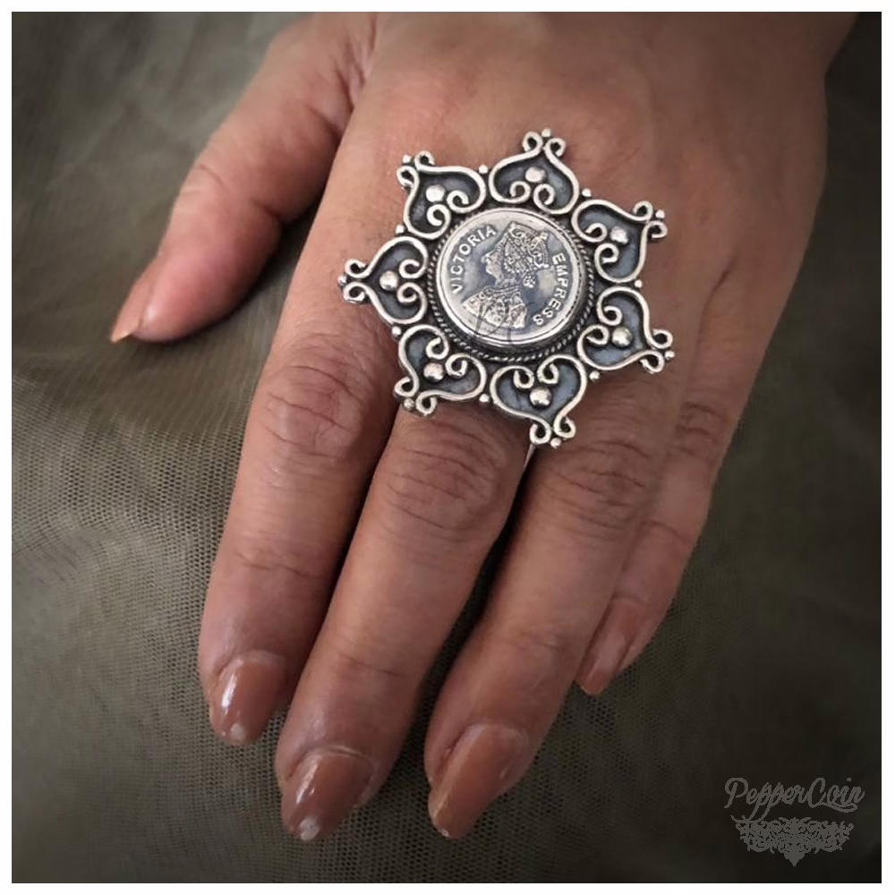 Victorian Coin Finger Ring - Image 4