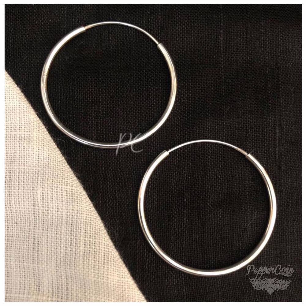 Silver Hoops - Image 2